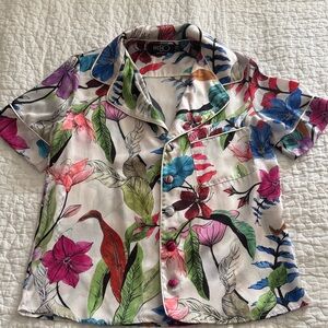PatBO Multicolor Floral Kids Button Down Shirt